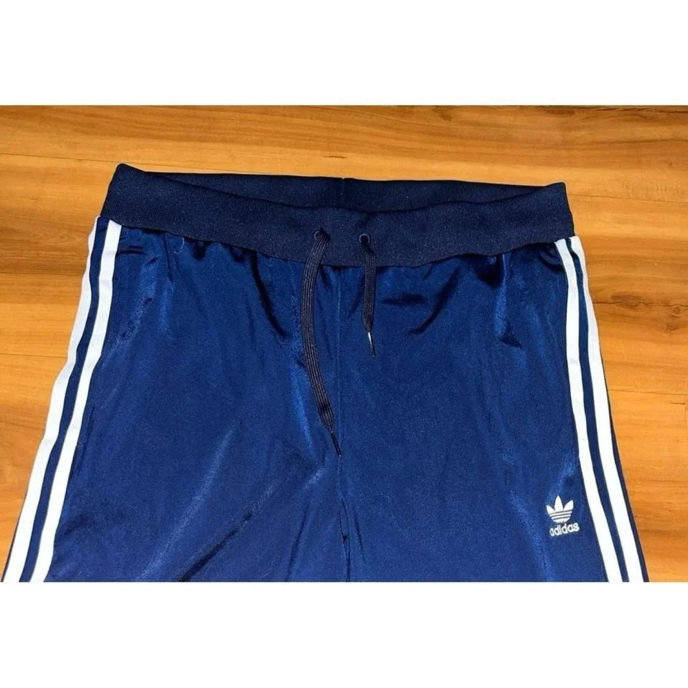 Womens Adidas Floral Embroidered Athletic Performance Drawstring Track Pants